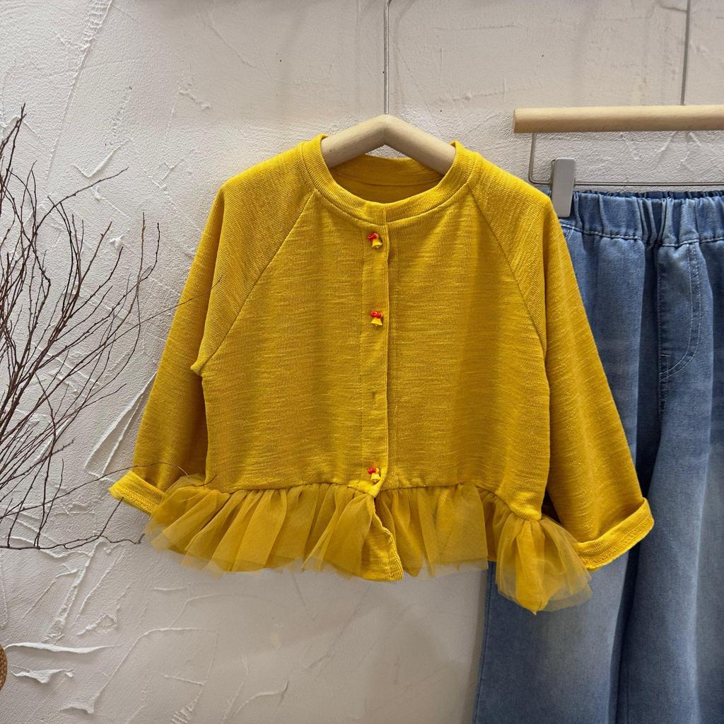 Корейский комплект для девочек: Кардиган и Джинсы (двухпредметный)