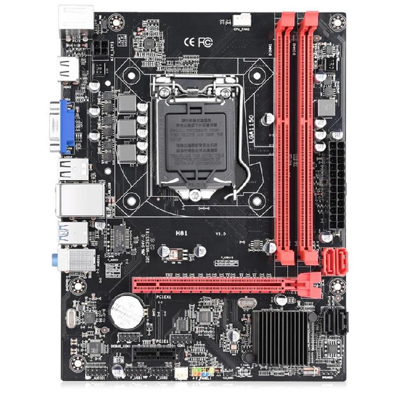 Материнская плата H81 с m.2 NVME SSD, LGA 1150, ddr3, разъем sata 3.0/usb 3.0/VGA/hdmi