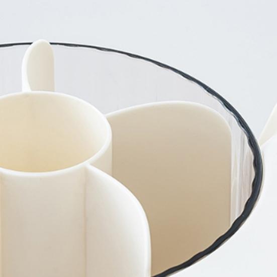 Держатель для ручек с выдвижным ящиком, органайзер для стола, прозрачный вращающийся дизайн, большая емкость, держатель для карандашей, ручка, ящик для хранения