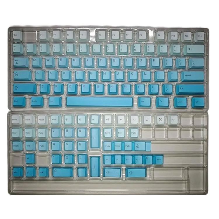 125 клавиш Dye Sublimation Верхняя/Боковая печать PBT Колпачки для клавиш Оригинальная высота Градиентный цвет Колпачки для клавиш для 60 75% 104 108