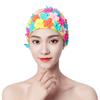 Women Diamond-Pattern Swim Cap Hand-made 3D Sewing for Hot Spring Swimming