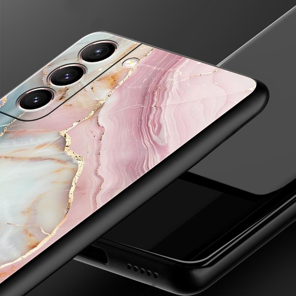 Мраморный чехол для телефона Samsung Galaxy S26 Ultra S25 Plus S24 FE S23 S22 5G S21 S20 Черный Мягкий