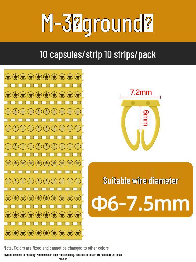 Цветные маркерные гильзы для проводов - Защелкивающиеся номерные трубки-идентификаторы для кабелей