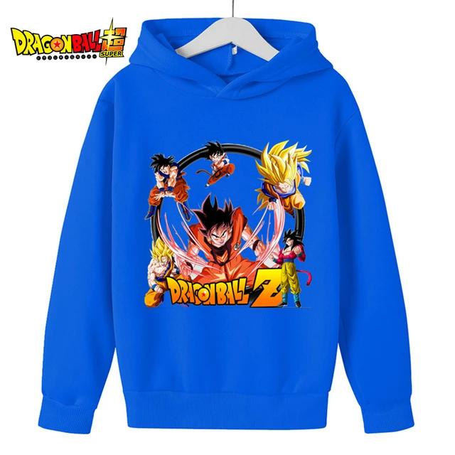 Детские толстовки Dragon Ball Z, весенняя детская одежда 2025 года, модные топы с принтом для малышей, детские пуловеры с круглым вырезом, верхняя одежда для мальчиков 4–14 лет