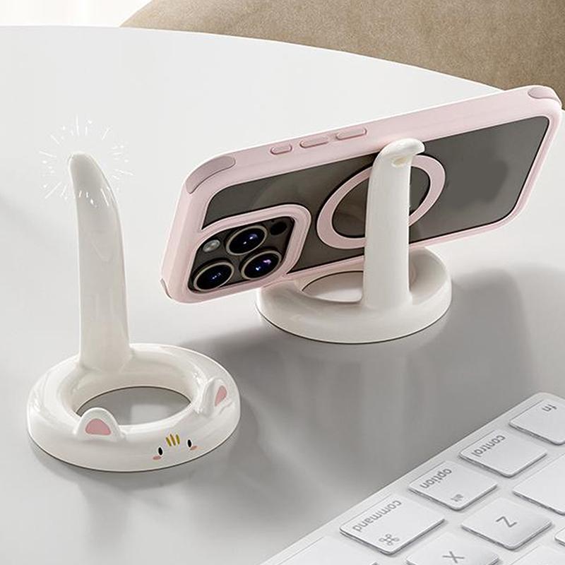 Мультяшная форма кошки Подставка для мобильного телефона Подставка для телефона Портативная Милая Красочная Ленивая Подставка для телефона Настольный держатель для сотового телефона