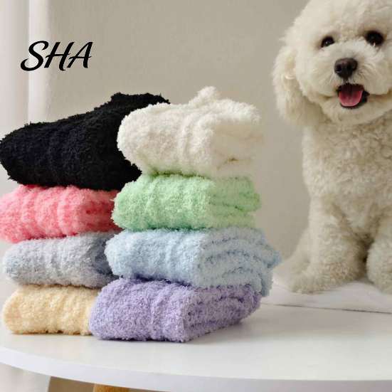 Thermal Coral Fleece Socks Thickened Plush for Women, Sleep Socks, Warm Non Slip House Winter Soft Floor Autumn Cold Weather Women