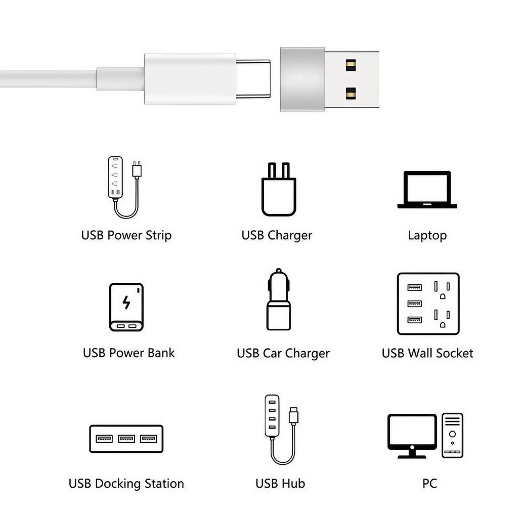 Адаптер USB Type C 6A, USB 2.0 Type A (папа) на Type C (мама), конвертер для зарядки и передачи данных