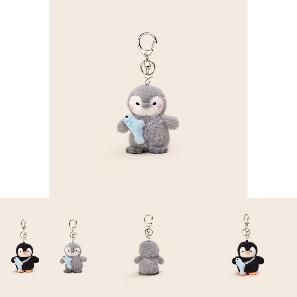 Плюшевый брелок Пингвин Рыба с мягким материалом для милых подарков и аксессуаров