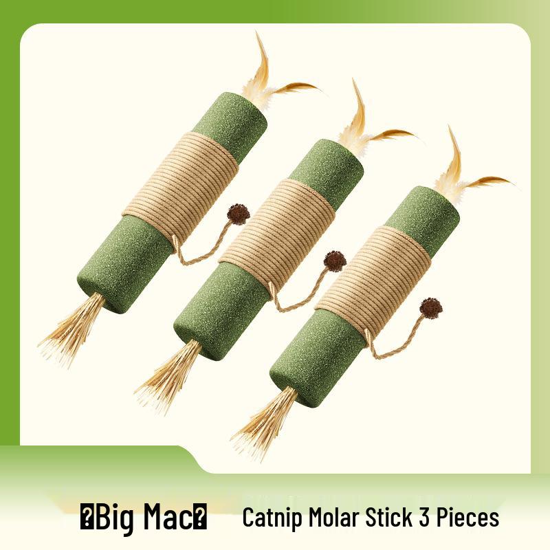 Catnip Teaser and Teeth Grinding Stick: Boredom Relief & Bite-Resistant Toy for Cats & Kittens