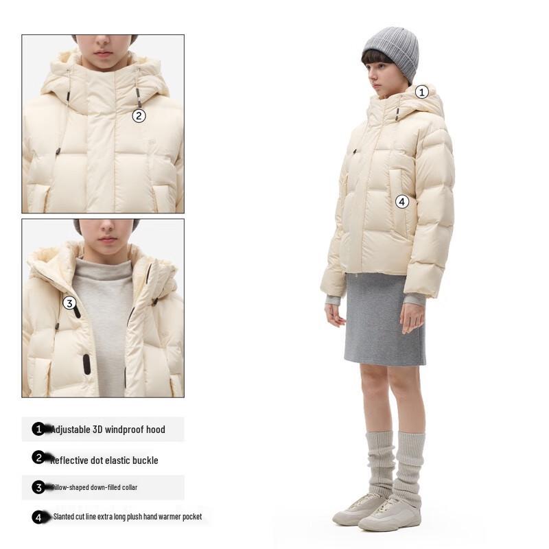 Bananain Hydrogen 502Cloud Women's Hooded Puffer Down Jacket