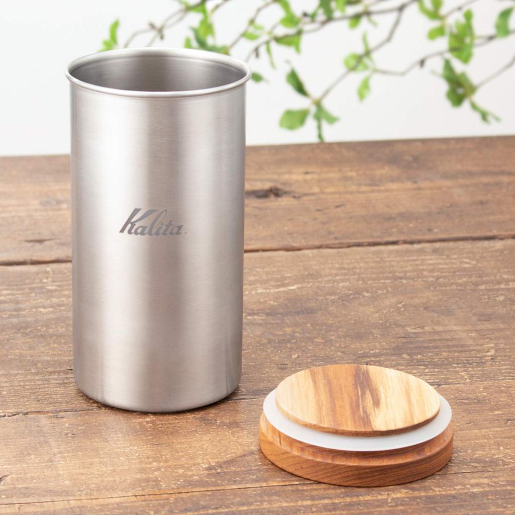 Kalita Coffee Матовый Нержавеющий Контейнер для Хранения Кофейных Зерен Сделано в Kalita для Отдыха на Природе Антикварный Уважение к Пожилым Подарок для Женщин и Мужчин Банка, Герметичный,