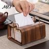 Bathroom Tissue Case Wooden Holder, Rectangular Decorative Paper Napkin Dispenser, Durable Home Accessory Organizer, for Office Desk Decor Box Holder