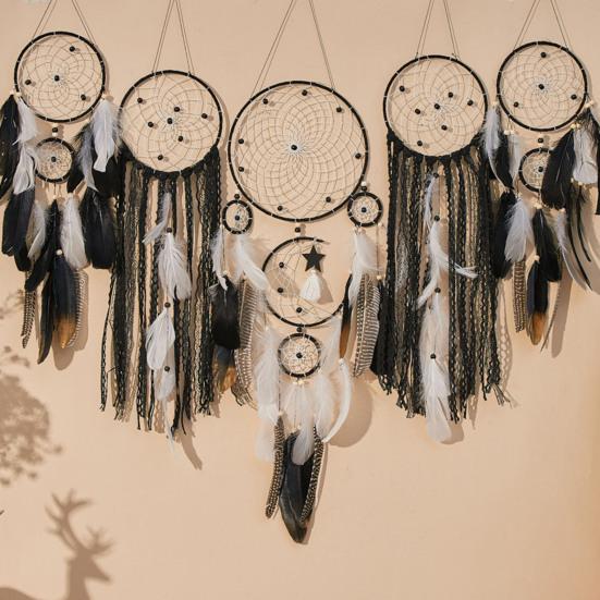 5 шт./компл. перо ловец снов домашний офис гостиная спальня настенное искусство бохо ручная работа тканый подвесной ловец снов украшение орнамент кулон