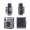 Darkhorse Transparent Case for Fujifilm Instax Mini 40 Instant Camera, Hard PVC Cover with Shoulder Strap, Black