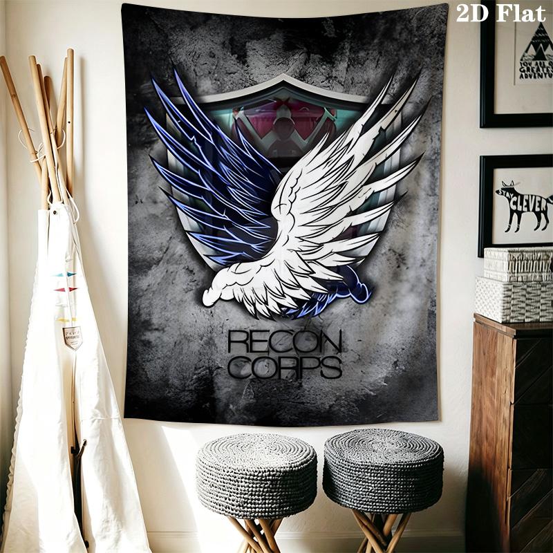 Attack Titan Levi Wall Tapestry Tapestry Background Cloth Wallmounted Work Of Art Christmas Gift Home Decor