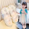 Girls Leather Shoes Children's Single Shoes 2025 Spring and Autumn New Girls Sweet Bow Princess Shoes Foreign Style Crystal Shoes Tide