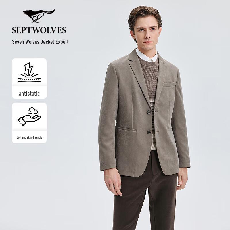 SEPTWOLVES Мужской бархатный пиджак в стиле business casual