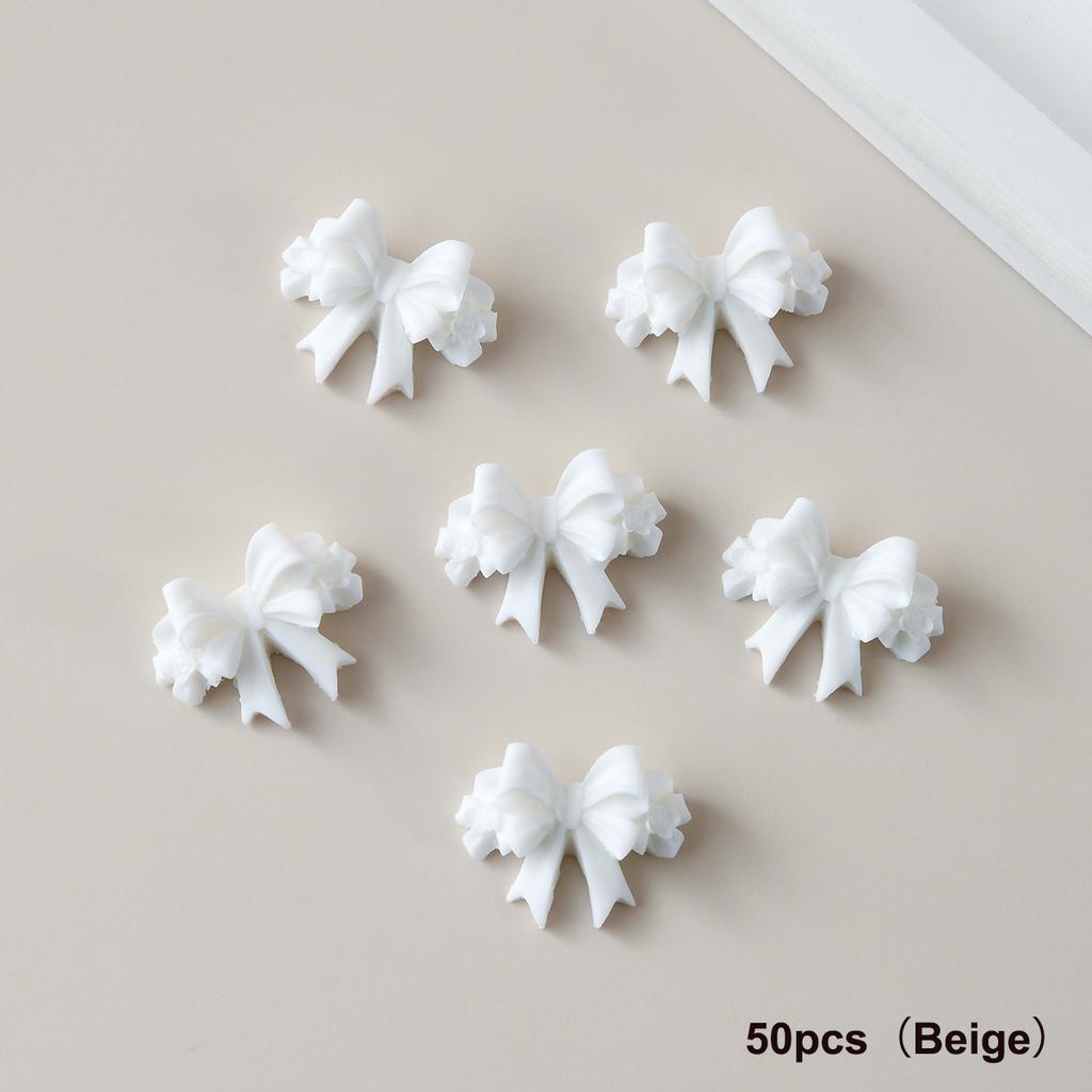 20/50Pcs Mixed Resin Double Layer Bowknot Nail Art Charms 3D Colorful Bow Nail Art Decorations Diy Manicure Parts Salon Supply
