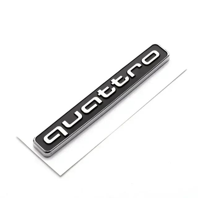 90a Quattro Sport Car ABS Rear Tail Trunk Emblem Fender Side Sticker for A5 B7 Q7 A3 A4 B8 A6 TT R8 A8 A7 Q5 Q3 C7 S3 A1 B5 Q2a90