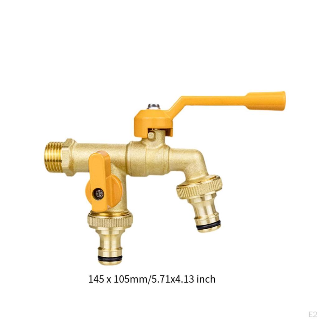 Смеситель для стиральной машины с двойным изливом, универсальный, простой в установке, медный водопроводный кран для стиральной машины