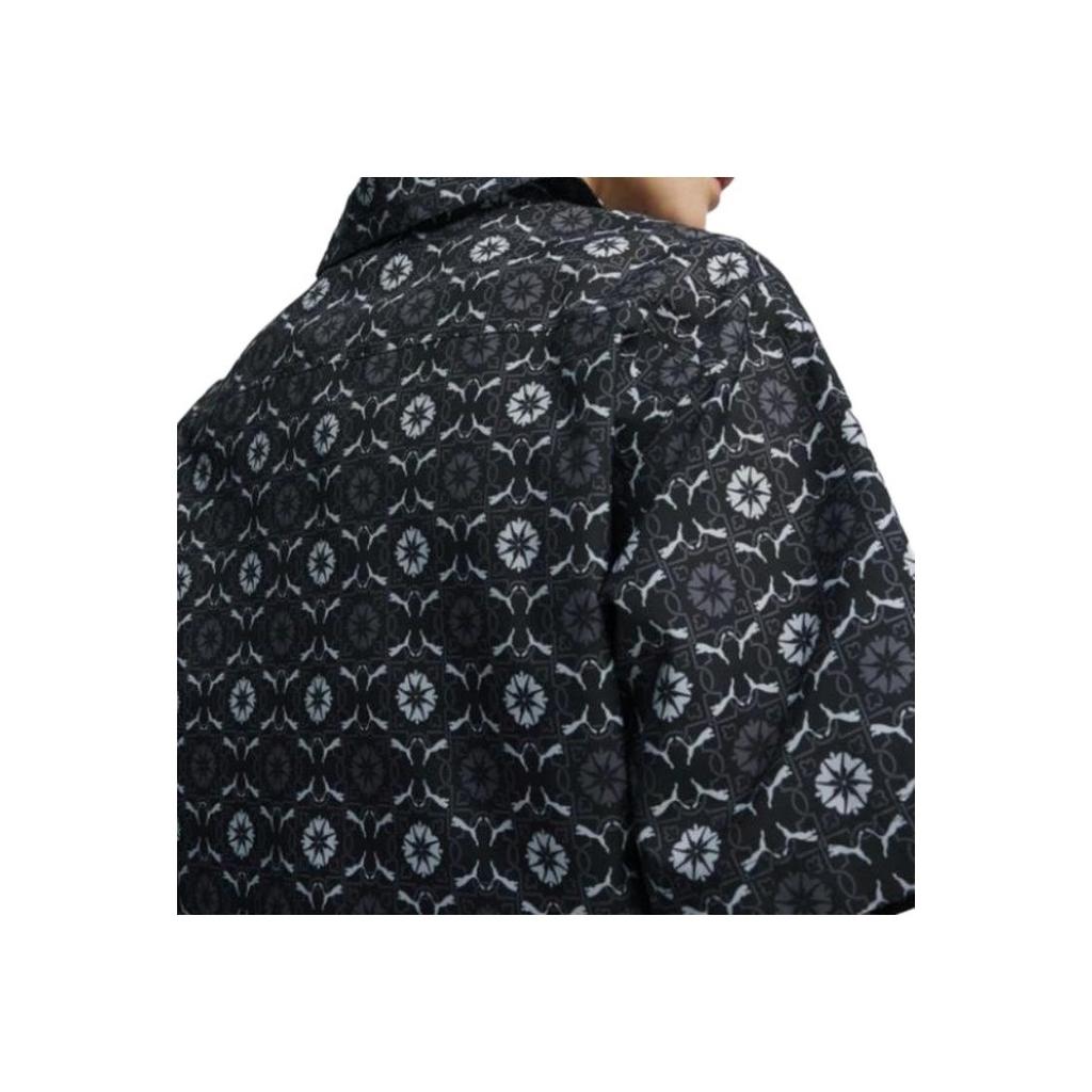 Puma All-Over Print Loose Casual Short-Sleeve Shirt Men Tops Black 627953-01