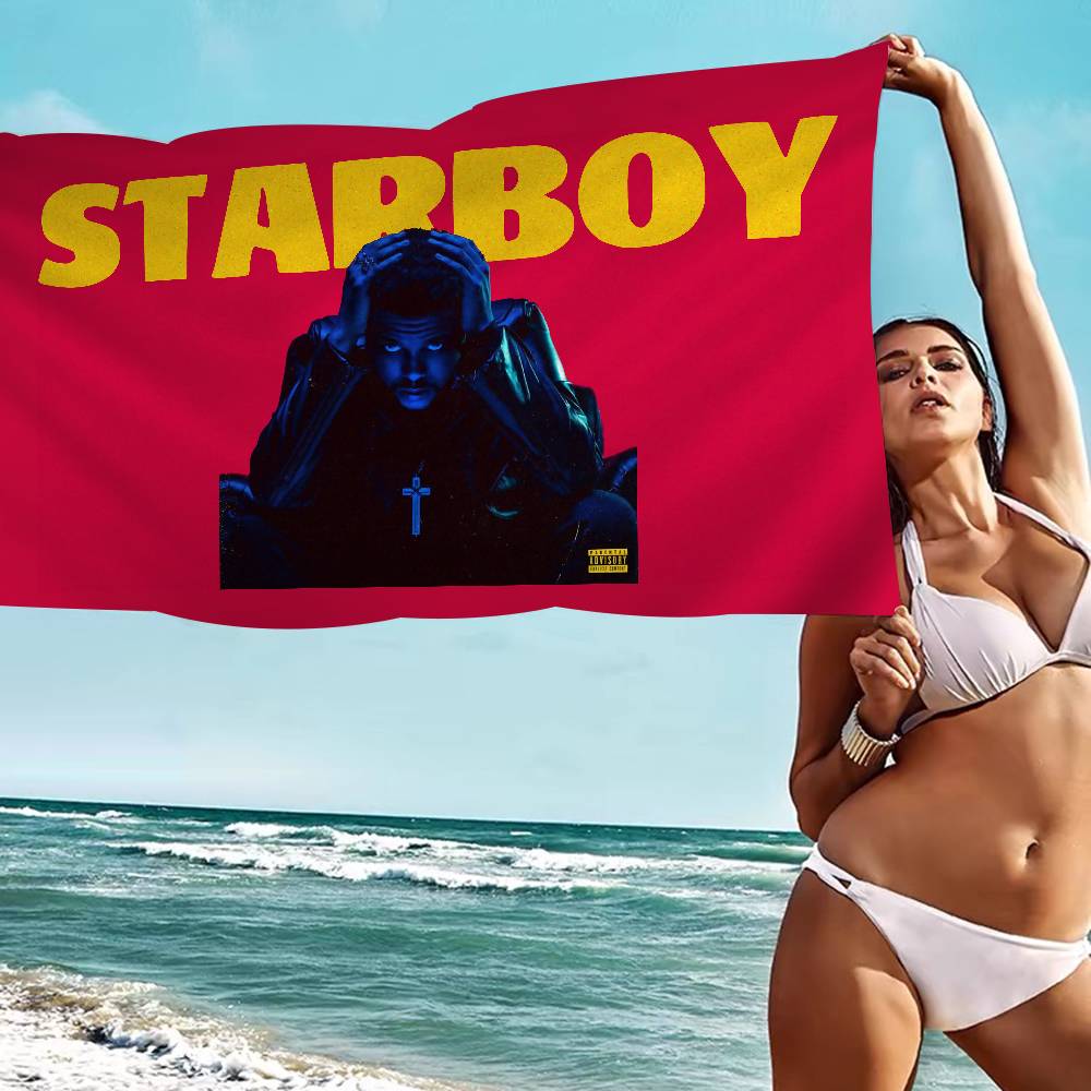 Племенной плед The Weeknd Xo из микрофибры Быстросохнущие пляжные полотенца Большой размер с принтом Супервпитывающее полотенце-плед для бассейна