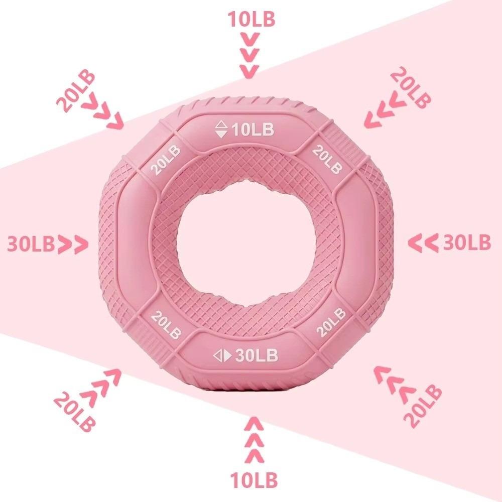10LB-90LB Finger Trainer Ring Silicone Hand Exercise Ring Durable Hand Gripper Ring Stress Relief