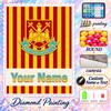 West Ham United 5D DIY Diamond Painting Custom Name Text, Full Drill Rhinestone Mosaic Art Home Gift