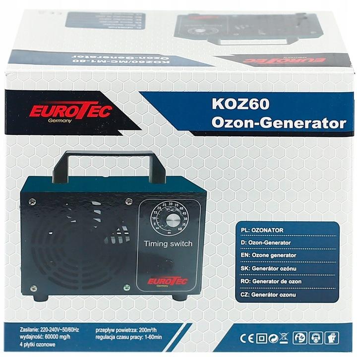 Generator Ozonu Ozonator Oczyszczacz Do Powietrza 60 000 Mg/H 120W
