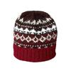 Dongdaemun retro literary and artistic jacquard warm wool hat color matching knitted hat male and female students cold hat