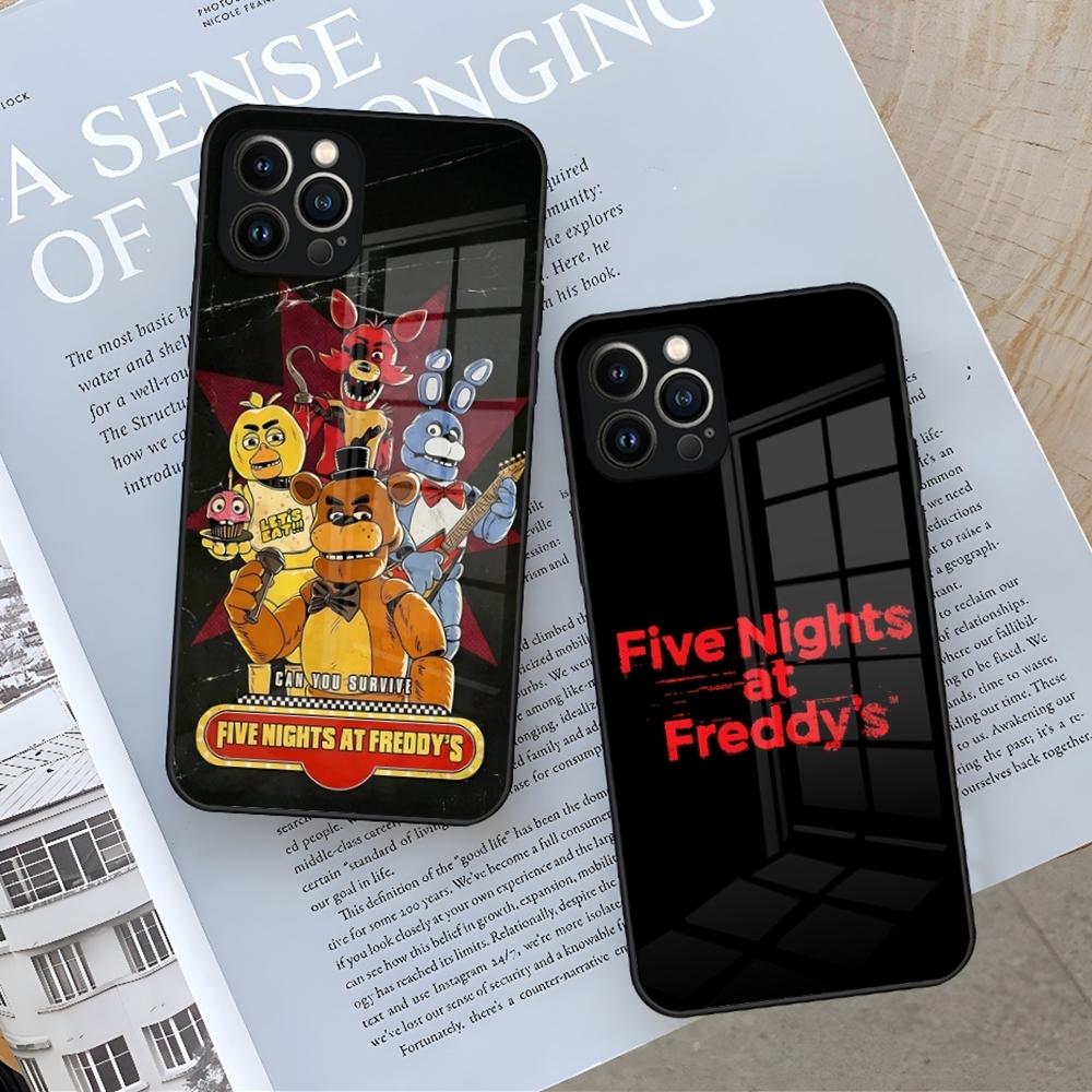 Чехол для телефона Fnaf Five-nights-At-Freddys для Iphone 16 15 14 12 11 13 Pro Max Mini X Xr Xs Se 8 Puls Стеклянный Чехол