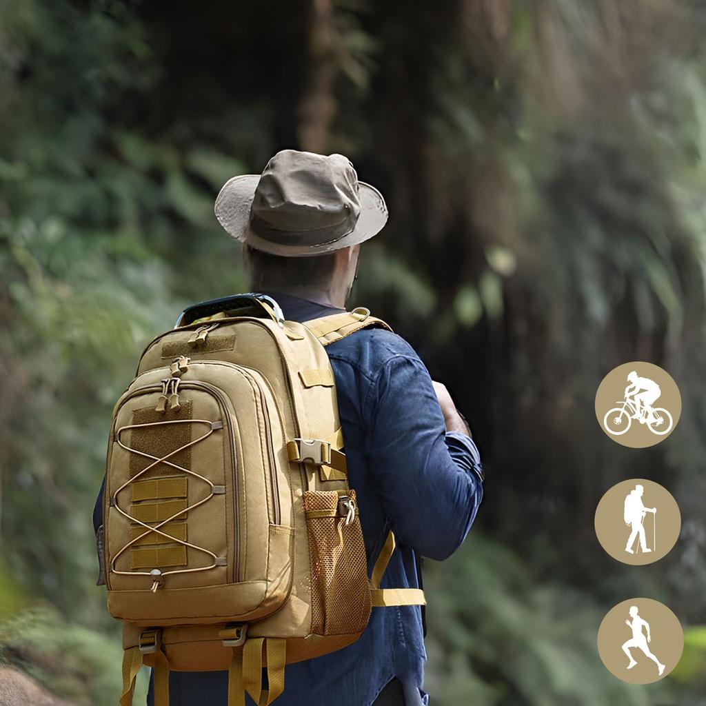 Roseelk Military Tactical Day Trip Large Waterproof Lightweight and Easy To Ideal for Gym Strategic and Mesh Back Backpack, 3-4 Backpack, Capacity,