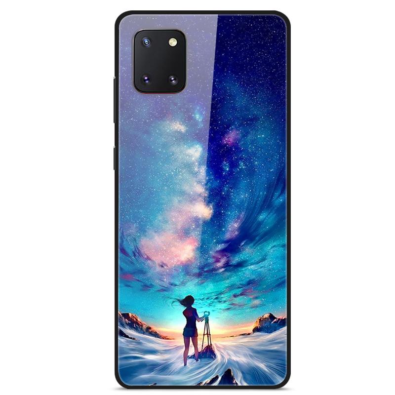 Для чехла Samsung Note 10 Lite Чехол Закаленное Стекло Планета Космос Чехол для Samsung Galaxy Note10 Lite Чехол S10 Lite Стеклянный Чехол