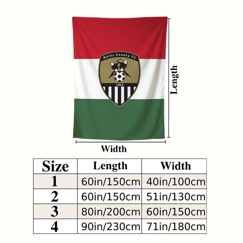 Notts County Football Club Wall Tapestry Aesthetic Wall Hanging Printed Fabric Blanket Decorative Tapestries For Bedroom Living Room Home Decor