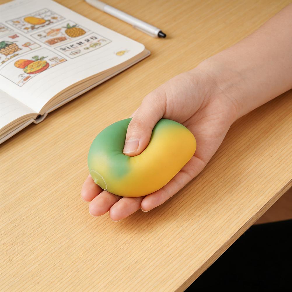 Peanut Stress Ball Crunchy Squeeze Ball Squishy Toy Buttery-Soft Feel Fidget Strawberry And Mango Squeeze Toy Asmr Sensory