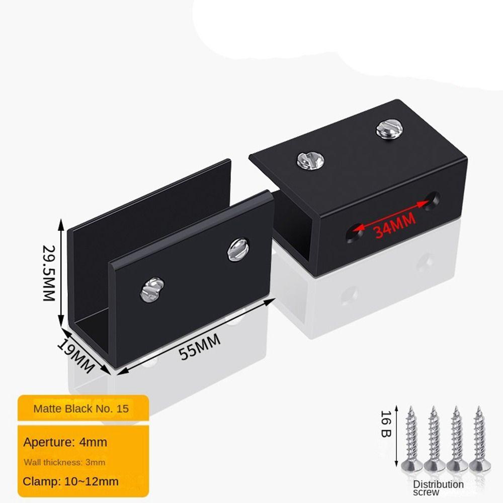 Кронштейн Держатель Стеклянной Полки Алюминиевый Сплав Безрамные Кронштейны Креативный Зажим для Стеклянной Двери Ванная