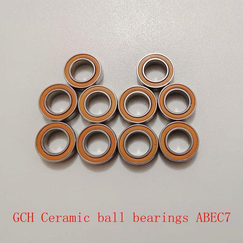 Free shipping 6x15x5mm S696 2OS CB ABEC7 6x15x5 Stainless steel hybrid ceramic ball bearing engine bearings
