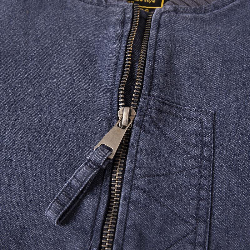 Spring and Winter Jacket Men's Cotton Flight Suit Outdoor Tooling Stand Collar Retro Baseball Collar Jacket