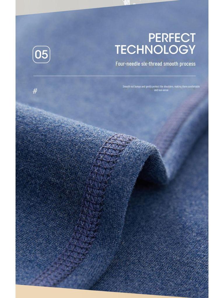 Комплект мужского термобелья: Бесшовный, плотный, сохраняющий тепло осенне-зимний костюм с двухсторонним немецким бархатом.