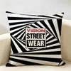 VVision SStreetWears Cushion Cover Natural Linen Organic Fabric DoubleSided Printing Room Sofa Decor Pillow Case
