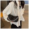 Ielgy Denim Canvas Underarm Bag French Chain Shoulder All-Match High-End Niche Dumpling Bag