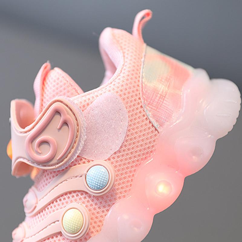 TWINFLAMES Baby Light Shoes New Breathable Mesh Shoes Soft Soled Baby Toddler Shoes Kids Sneakers