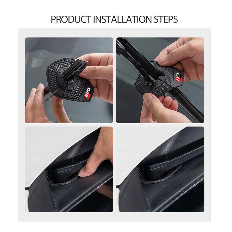 Car Silicone Dust Cover Wiper Hole Protection Auto Accessories For S6 Camry Highlander C-HR Hilux Vios Rav4 Prius Yaris TRD JH6