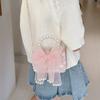 Flower Cartoon Bow Girl Decoration Children Shoulder Bag With Lace Design