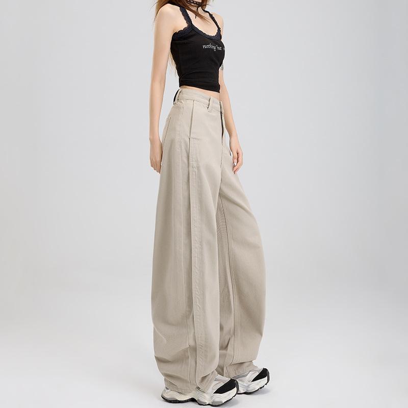 Джинсы для женщин на весну и лето с высокой посадкой, свободные, облегающие, брюки-шаровары для женщин на весну, джинсы широкого кроя для женщин на весну