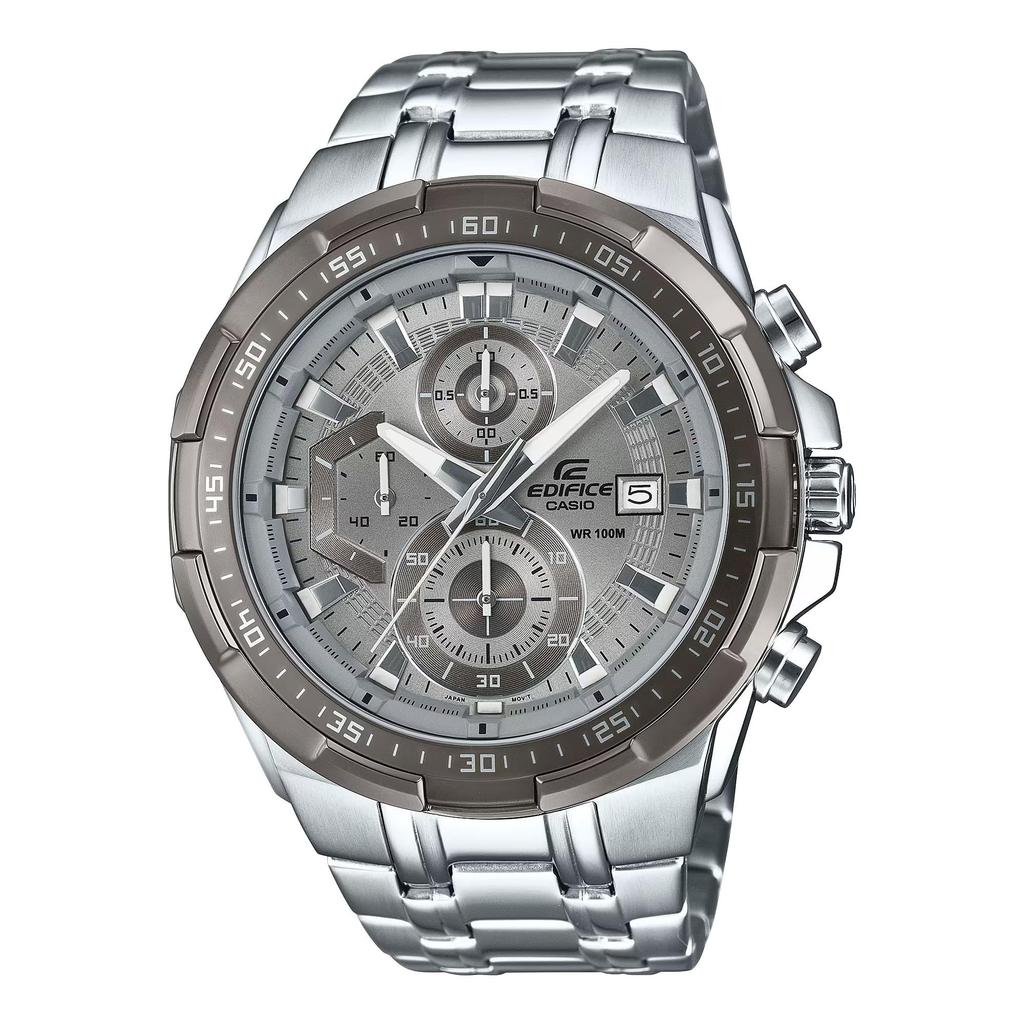 Мужские кварцевые часы Casio с хронографом, на стальном браслете, EFR-539DE-8AVUEF