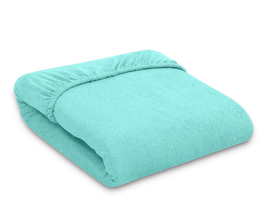 Terry fitted sheet for a crib 140x70cm - mint