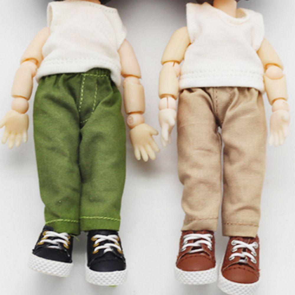 Fashion Casual Wears 1/11 1/12 Dolls Trousers Doll Leather Pants Denim Jeans Clothes Accessories