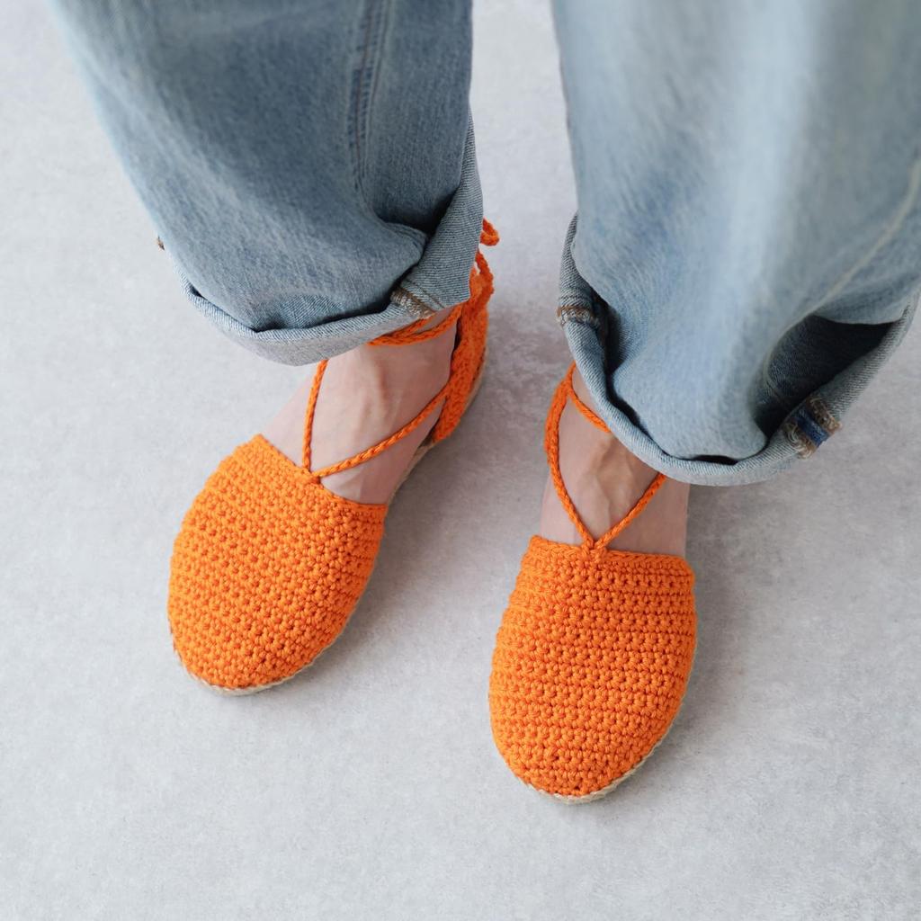 Набор для вязания из необработанной шерсти Сандалии с ремешками #15-9