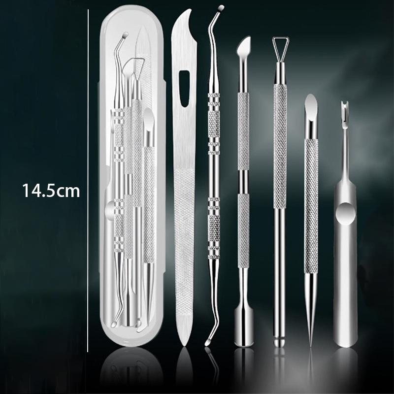 Набор педикюрных ножей из нержавеющей стали: Двусторонняя пилка для ногтей с лезвием, пилка для ног и инструмент для отшелушивания